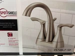 Delta Sandover Brushed Nickel 4-IN Centerset Watersense Bathroom Sink Faucet. Fixed Price $87.99.