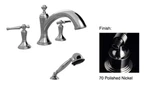 Santec 9555KL Thermostatic Roman Tub Filler Handheld Shower Polished Nickel New!. Fixed Price $315.00.