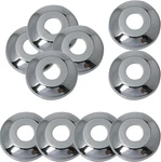 10 Pieces Of 1/2 Inch Chrome Plated Stainless Steel Escutcheon Flange Silver. Fixed Price $14.76.