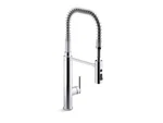 Kohler 24982-CP Purist Kitchen Faucet W/ 3-FN Sprayhead Slight Wear. Fixed Price $381.49.