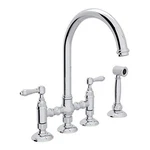 Rohl A1461LMWSAPC-2 San Julio Bridge Faucet W/ Side Spray Polished Chrome. Fixed Price $1274.00.