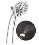 Delta IN2ITION Dual Shower Head, 6 Spray Patterns, Hose, Chrome Finish. Fixed Price $70.00.