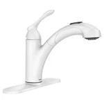 Moen Banbury Single Handle Deck Mount Pull Out Sprayer Kitchen Faucet. Fixed Price $129.00.