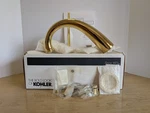 Kohler T314-4M-PB Polished Brass Gold Finial Deck Mount Tub Faucet Lever Handle. Fixed Price $700.00.