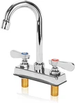 Commercial Bar Sink Faucet 4 Inch Center Deck Mount 2 Hole Brass. Fixed Price $85.95.