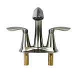 Moen 6410BN Eva 4" Centerset 2-HANDLE High-arc Bathroom Faucet Brushed Nickel. Fixed Price $109.90.