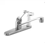 Glacier Bay Single-handle Standard Kitchen Faucet W/white Side Sprayer Chrome. Fixed Price $43.20.