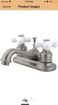 Kingston Brass 4 Centerset 2-HANDLE Cross Bath Faucet Brushed Nickel, Drain. Fixed Price $90.00.