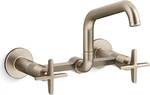 Kohler Billet Wall Mount Bridge Kitchen Faucet Brushed Bronze K-28666-3. Fixed Price $1100.00.