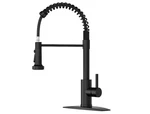 Androme Single Handle Pull Down Sprayer Kitchen Faucet With Deckplate Black. Fixed Price $63.00.
