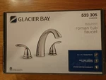 Glacier Bay Builders 2-HANDLE Roman Tub Faucet In Polished Chrome (461-3011). Fixed Price $50.00.