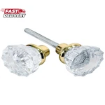 Stuff Tools Mortise Lock Crystal Glass Door Knob Replacement Set, Brass Fin. Fixed Price $22.52.