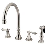 Kingston Brass KS279.ALBS Governor 1.8 Gpm Widespread Kitchen - Nickel. Fixed Price $324.97.