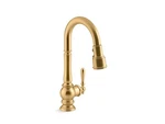 Kohler K-99261-2MB Artifacts 1.5 Gpm Pull Down Kitchen Faucet, Brushed Brass. Fixed Price $659.99.