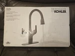 Kohler Safia Pull Down Kitchen Faucet With Soap Dispenser - Matte Black.... Fixed Price $138.99.