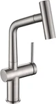 Aguastella Brushed Nickel Kitchen Bar Faucet W/ Pull Down Sprayer - Clearance. Fixed Price $35.00.