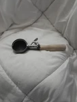 Vintage Cream Scoop 8 1/2" Peerless Master W/wood Handle Nice & Clean. Fixed Price $9.95.