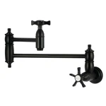 Kingston Brass KS310.NX Hamilton 3.8 Gpm Wall Mounted Hole Pot - Black. Fixed Price $415.97.