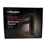Mueller Premium Single Hole Bathroom Faucet Model BF-550 Black. Fixed Price $29.95.