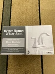Better Homes & Gardens Chandler Dual Bathroom Faucet Chrome Finish. Fixed Price $29.00.