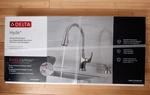 Delta Hyde Pull Down Kitchen Faucet Spot And Spray Shield, Stainless Steel. Fixed Price $220.00.