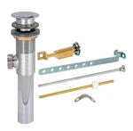 Pop-up Lavatory Sink Drain Assembly Heavy Pattern With Lift Rod And Overflow, 17. Fixed Price $18.99.