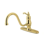 Kingston Brass KS1572TLLS Heritage 8" Single-handle Kitchen Faucet Less Sprayer. Fixed Price $211.65.