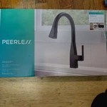 Peerless P7919LF-BL Xander Single-handle Kitchen Faucet Matte Black One Hole. Fixed Price $60.00.