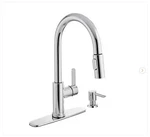 Glacier Bay Paulina Pull-down Sprayer Kitchen Faucet Chrome 1008022705. Fixed Price $55.20.