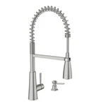Moen 199748SRS Reza Pre-rinse Spring Pulldown Kitchen Faucet Stainless. Fixed Price $189.99.