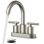 Forious 4 Inch Centerset Brushed Nickel Bathroom Faucet. Fixed Price $89.99.