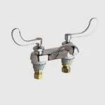 Chicago Faucets 802-317ABCP 4" Center Lavatory With Wristblade Handles. Fixed Price $199.00.