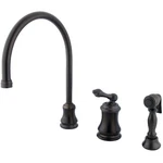 KS3815ALBS Single-handle Widespread Kitchen Faucet With Brass Sprayer, Oil Rubbe. Fixed Price $259.97.