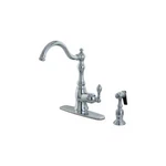 Kingston Brass GS7701ACLBS Kitchen Faucet W/ Side Sprayer Escutcheon - Chrome. Fixed Price $160.00.