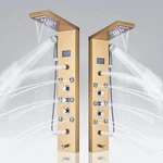 Modern Rain Shower Panel Tower With Led Head Massage Jets System Stainless Steel. Fixed Price $129.00.