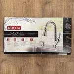Delta Savile Kitchen Faucet With Soap Dispenser Stainless 19949Z-SSSD-DST New. Fixed Price $123.95.