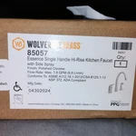 Wolverine Brass Essence 85057 Hi-rise Kitchen Faucet Chrome Side Spray Nsf Ada. Fixed Price $140.00.