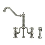 Whitehaus WHTTSCR3-9771-NT-BN Bridge Faucet, Cross Handles, Brushed Nickel. Fixed Price $674.07.