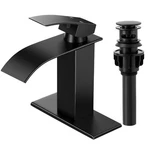 Rndiozd Matte Black Bathroom Faucets, Waterfall Sink Modern S.... Fixed Price $32.01.