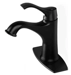 Aklfgn 1-HANDLE Low-arc Bathroom Faucet Matte Black, Single Hole, With Drain. Fixed Price $36.00.