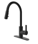 Runfine Sydney Kitchen Faucet Single Handle Pull Down Sprayer Matte Black. Fixed Price $37.95.