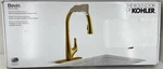 Kohler Bevin R43210-2MB Pull-down Kitchen Sink Faucet Modern Brushed Brass. Fixed Price $178.99.