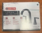 Delta Lorna Two Handle Widespread Bathroom Faucet Matte Black Finish 35839LF-BL. Fixed Price $99.99.
