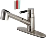 Kingston Brass GSC8578DKL Kaiser Pull-out Sprayer Kitchen Faucet Brushed Nickel. Fixed Price $139.00.