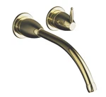 New Kohler Falling Water Wall Mount Faucet - 9" Spout Polished Brass. Fixed Price $950.00.