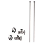 Westbrass Bullnose Faucet Kit Round Handles 5/8 Od X 3/8 20 Satin Nickel. Fixed Price $145.99.