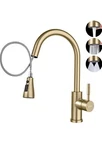 Dayone Brushed Gold Kitchen Faucet With Pull Down SPRAYER(3 Modes). Fixed Price $29.00.