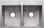Franke HF3322-2 Vector 33" Dual Mount Double Bowl X 22" 9", 18 Gauge. Fixed Price $400.00.