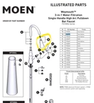 Moen 262878NL Wand Kit Polished Nickel For Weymouth Faucet FS73004NL. Fixed Price $35.00.