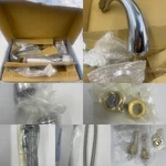 Kingston Brass 2-HANDLE, Widespread Lav Faucet With Drain Chrome/cry. Fixed Price $99.00.